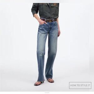 NWT Madewell The Dean Easy Straight Jean in wash Monessen size 24